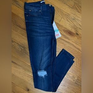 Brand New High Rise Dark Denim Jeans.